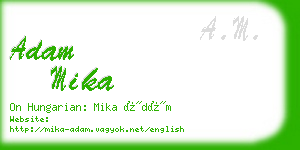 adam mika business card